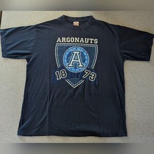 Toronto Argonauts CFL t-shirt mens large blue 1873 sail logo